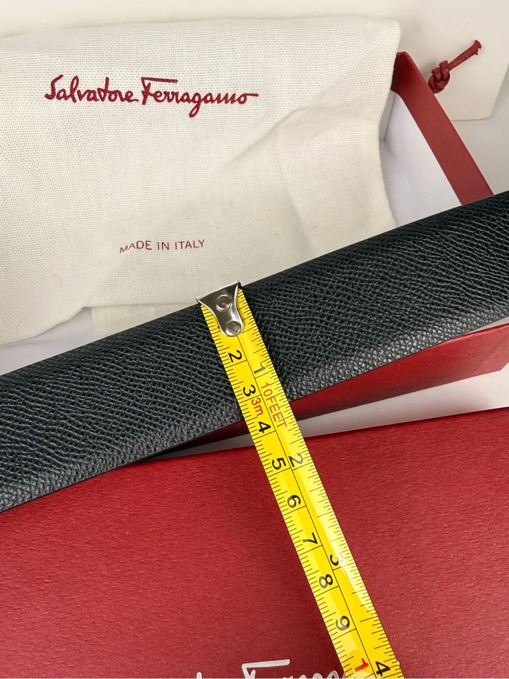 Ferragamo Gancini Reversible Belt 100 Black Camel Chain-Detail Buckle Cut-to-Fit